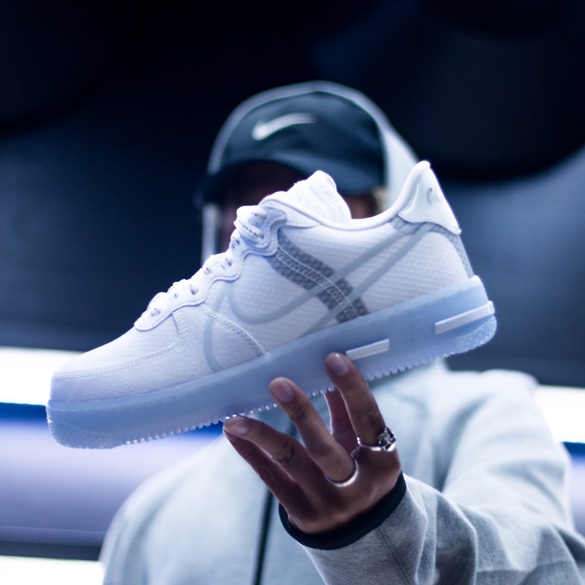 Nike Air Force 1 React White Light Bone