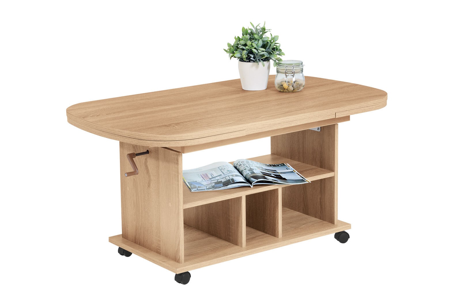 Couchtisch Babsi III Sonoma Eiche Nachbildung 107-157 x 53-63 x 67 cm