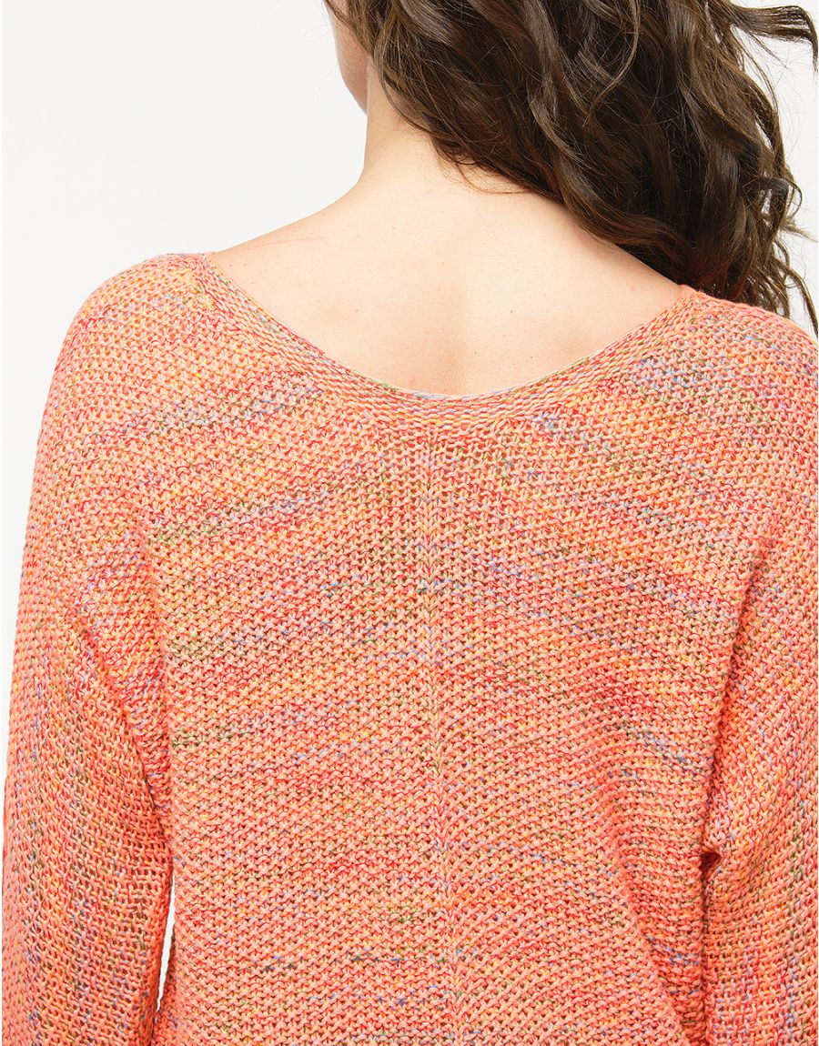 Pull corail chiné