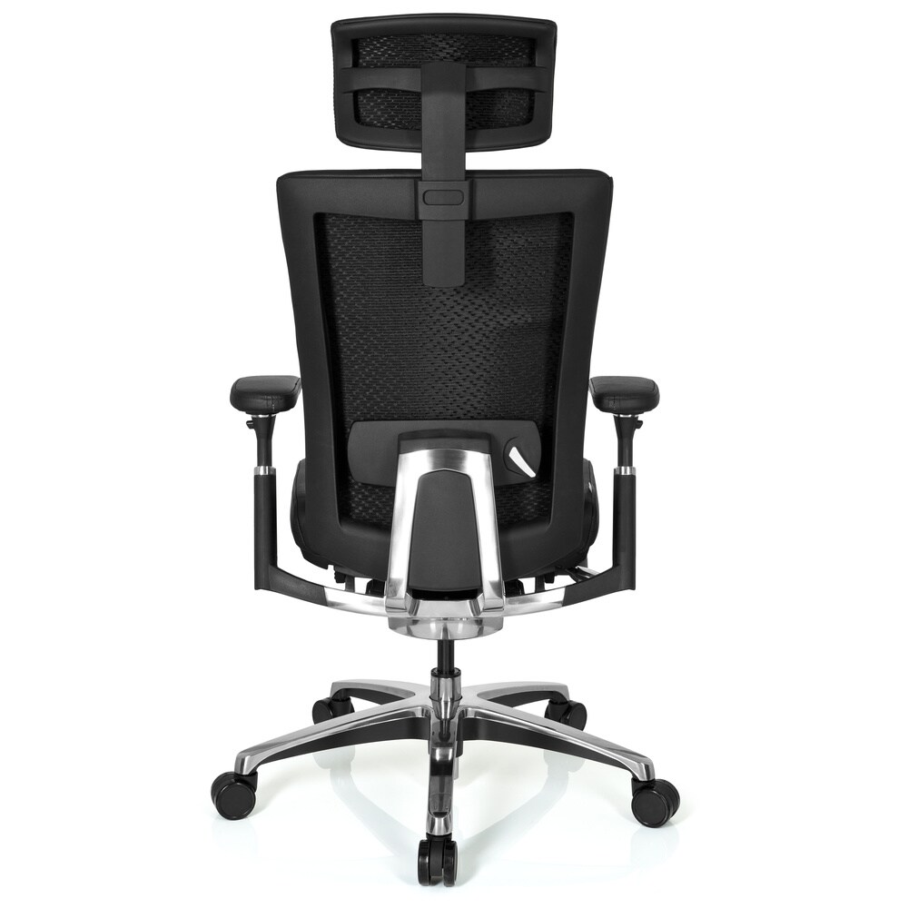 Profi Bürostuhl NOVA Leder mit Armlehnen (höhenverstellbar) hjh OFFICE