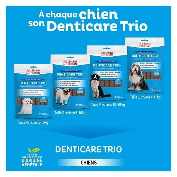 Tiras mastigáveis para higiene oral Clement Thekan para cães de 10 a 30 kg