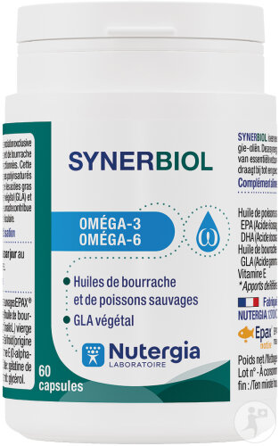 Nutergia Synerbiol Synergie Oméga 6 Et 3 Complément Alimentaire 60 Capsules