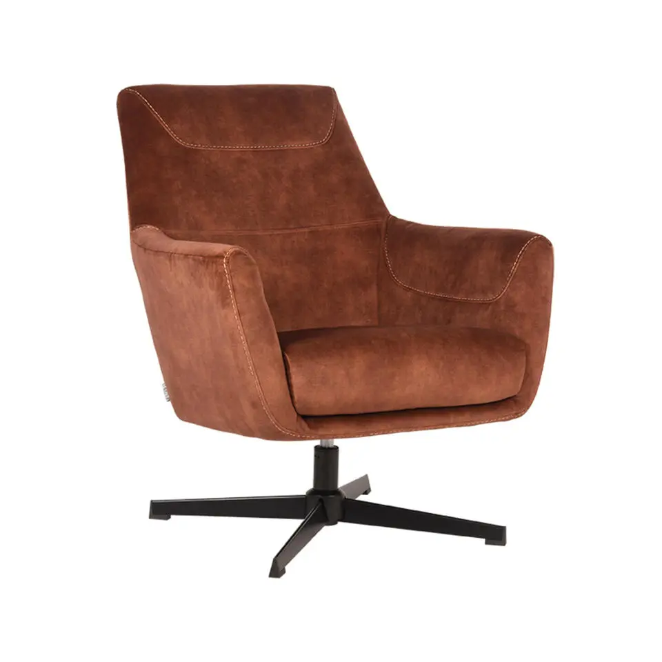 LABEL51 Fauteuil Toby Rust Velours