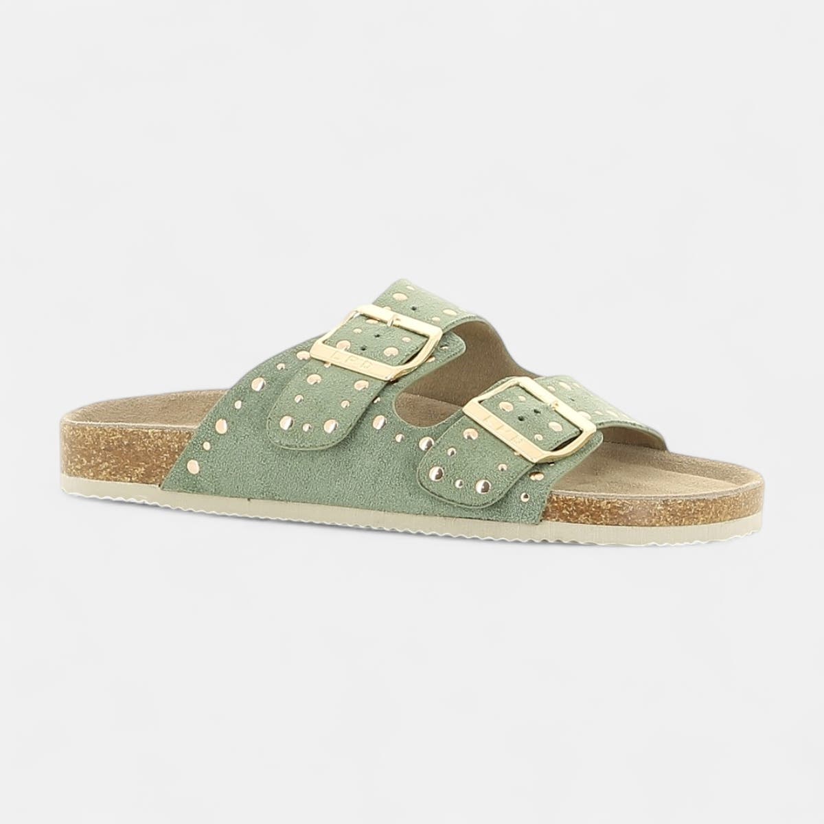 Mules semelle liège Femme kaki