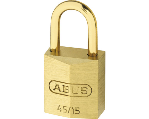 Abus 45MB/15 messing hangslot met sluitlip, 15 mm
