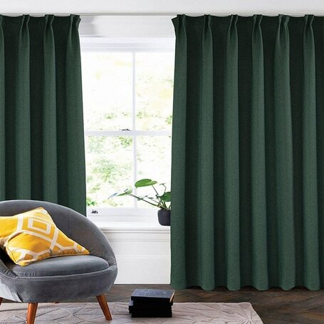 Gordijnen met Linnen Look - Haken of Ringen - Groen