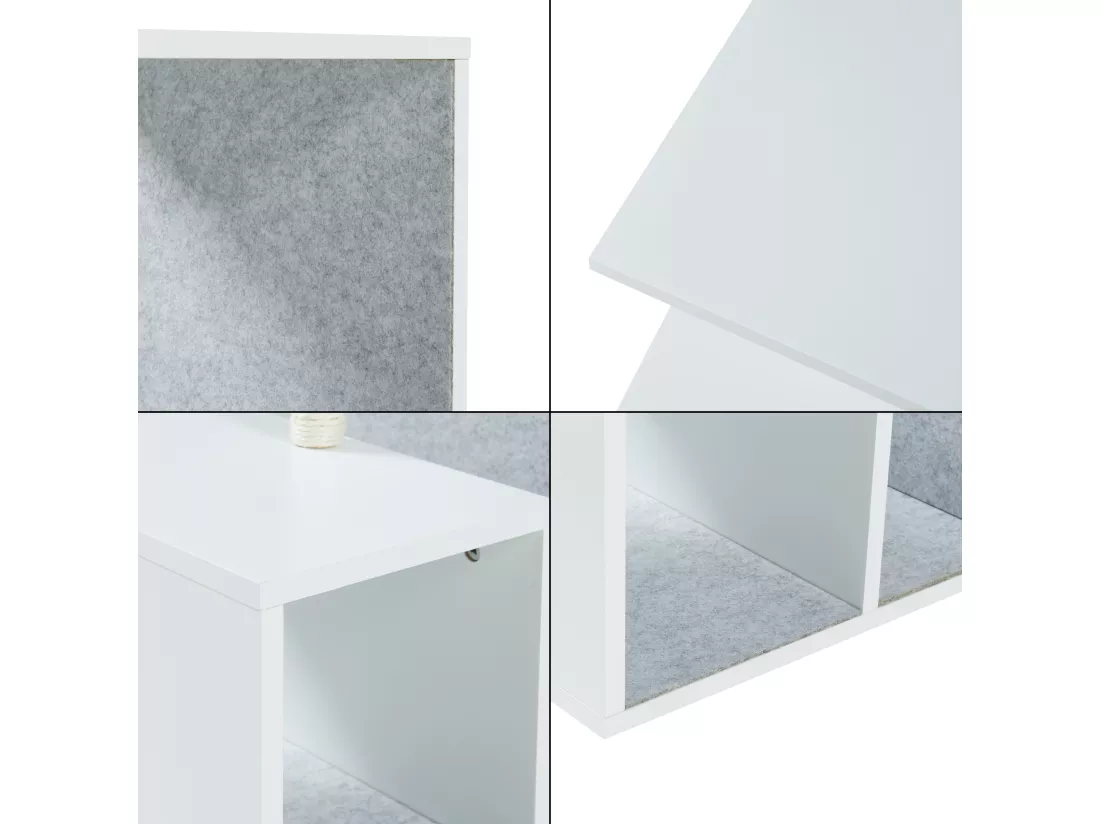 Table d'appoint avec arbre à chat Masfjorden 60 x 40 x 40 cm blanc [en.casa]