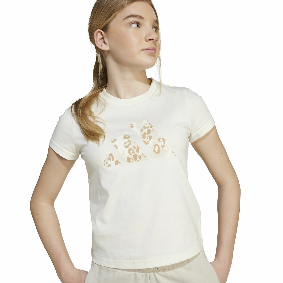 ADIDAS ROUPAS ESPORTIVAS<br>Camiseta de manga curta com estampa de leopardo