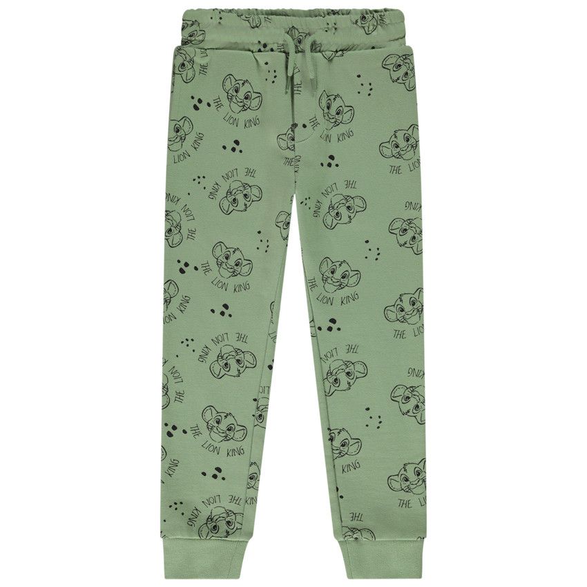 Jogging molleton imprimé Le Roi Lion Disney pour garçon - Vert