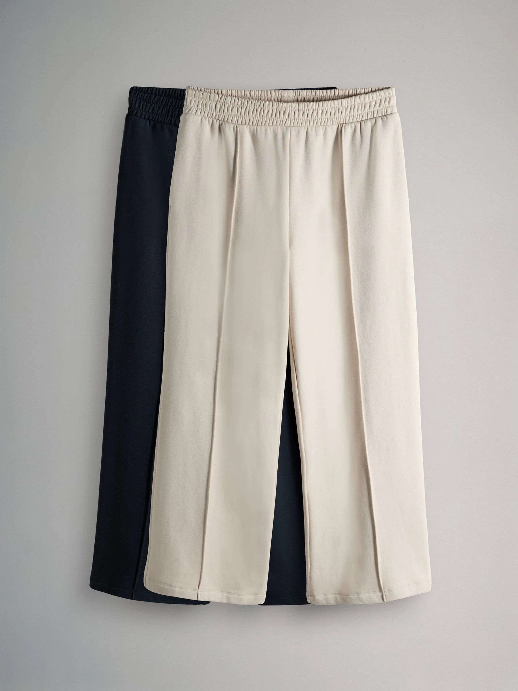 Marineblauw/kiezelkleurig - The Set 2 Pack Pintuck Wide Leg Joggers