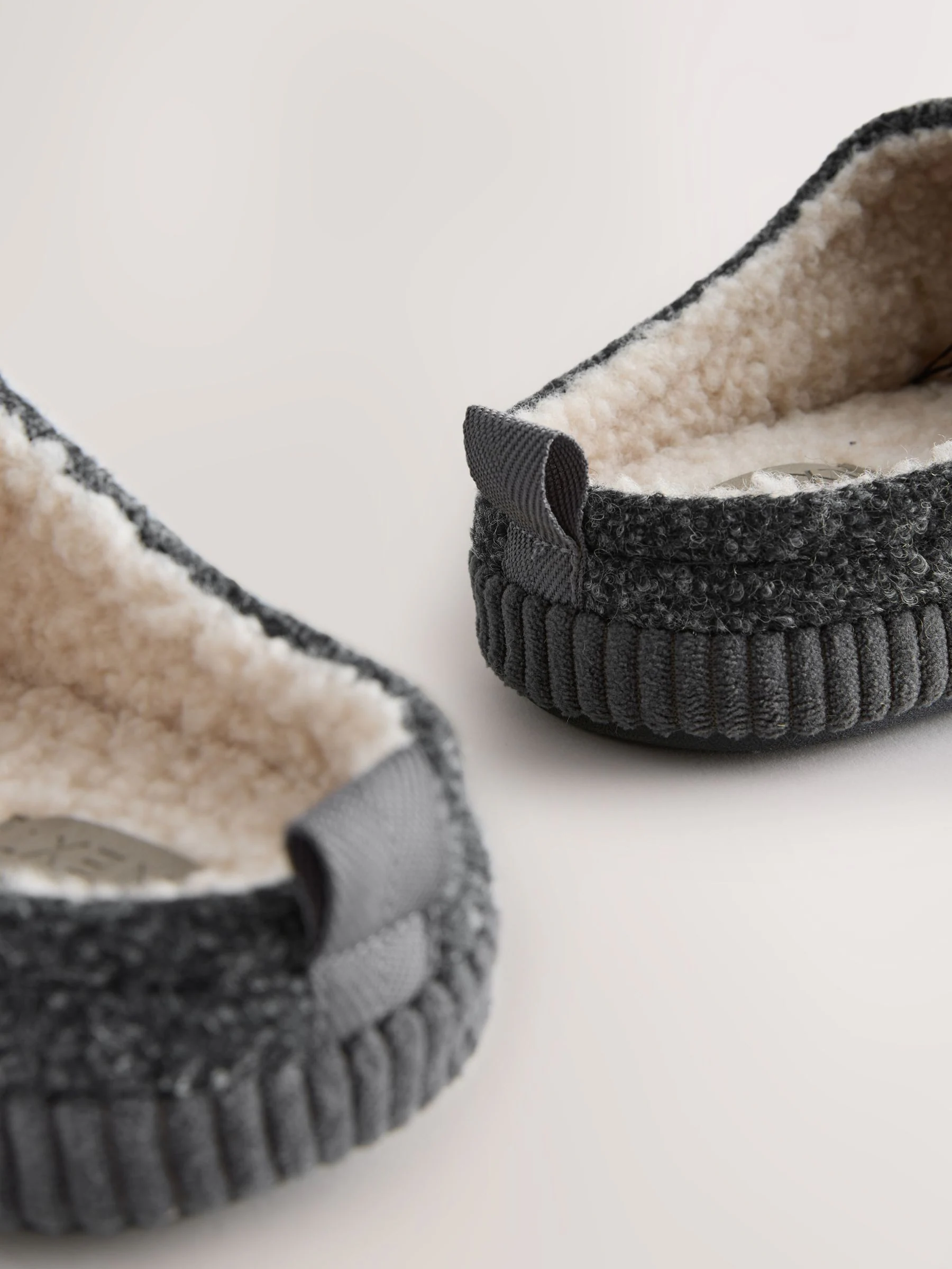 Grijs - Boucle Soft Mule Slippers