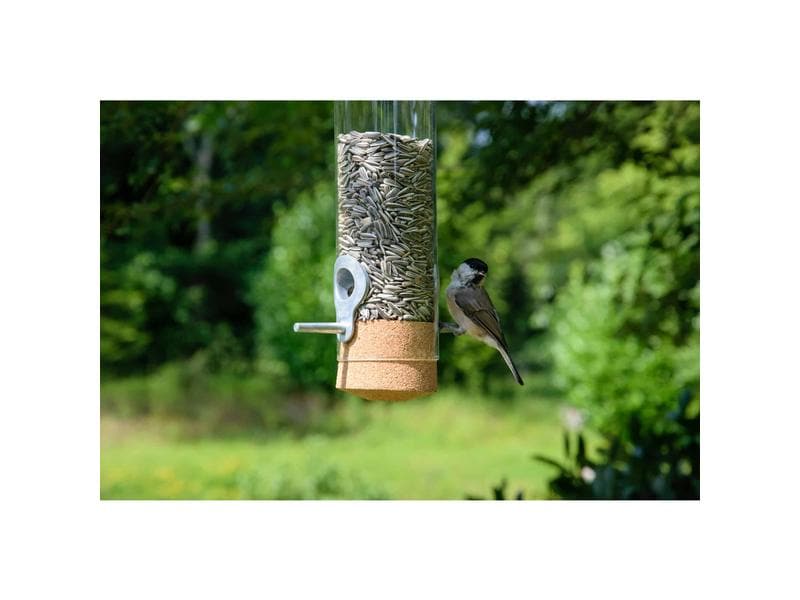 dobar Futterspender Futtersäule Premium-Pickbar, Ø 7 x 30 c Praktischer Vogelfutterspender zum Hängen