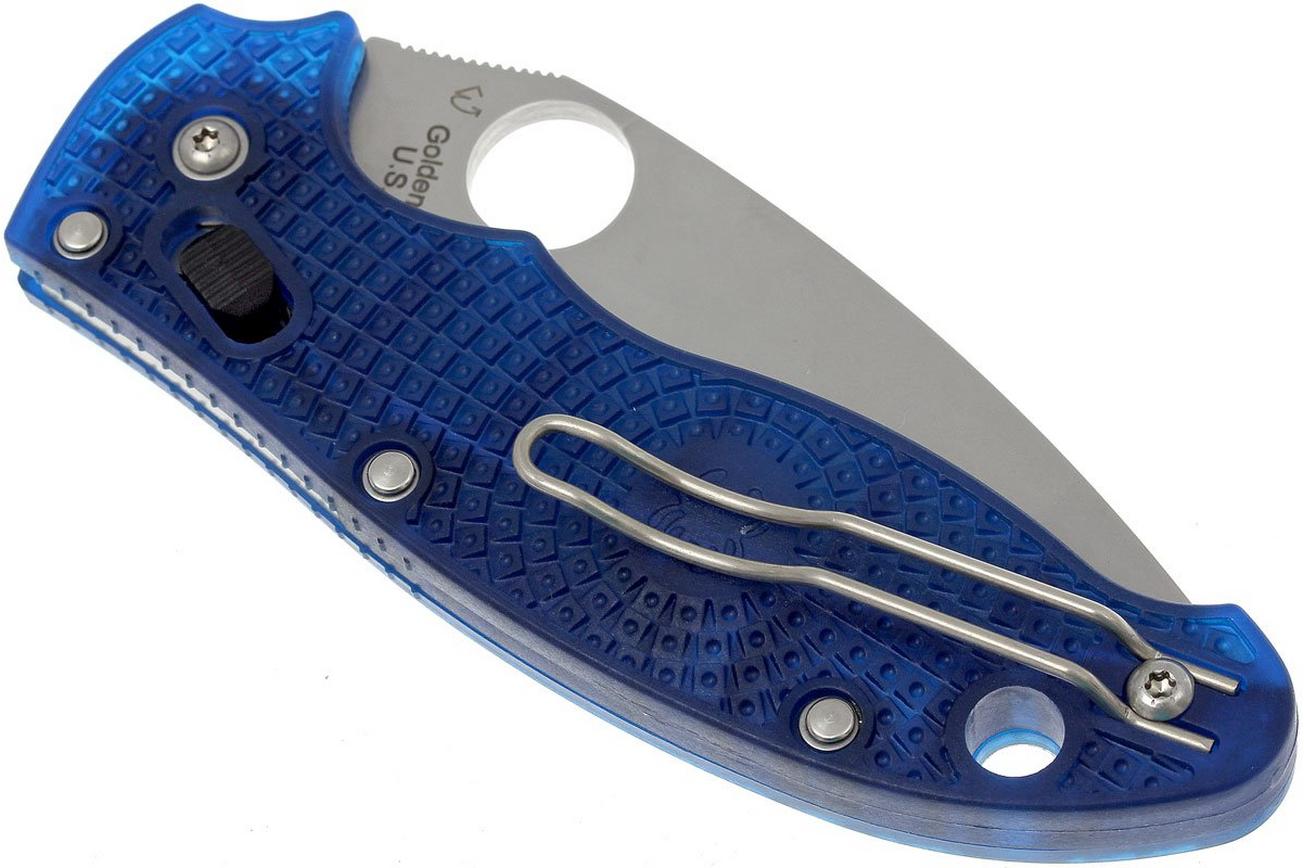 Spyderco Manix 2 Translucent Blue PE - C101PBL2