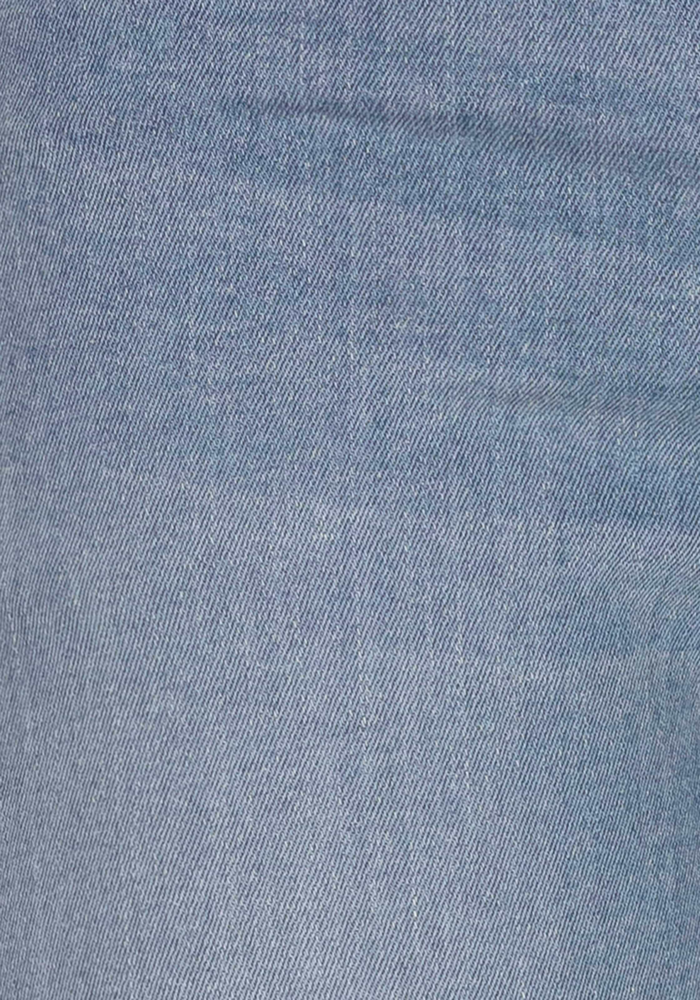 Arizona Weite Jeans , weite Beinform,  Used-Look-Waschung,  hohe Taille