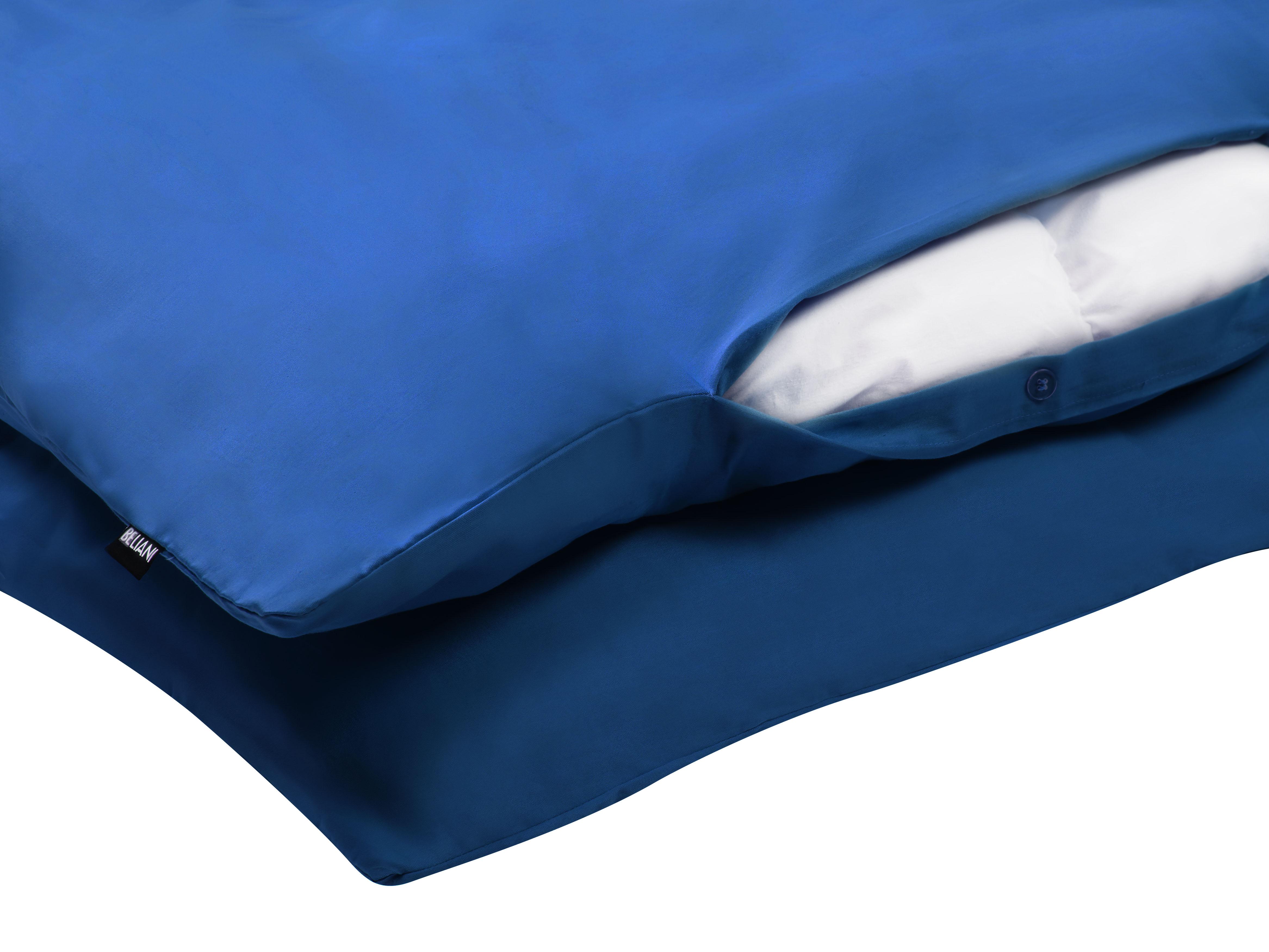 Dekbedovertrekset HARMONRIDGE Katoen-satijn 220 x 240 cm Donkerblauw
