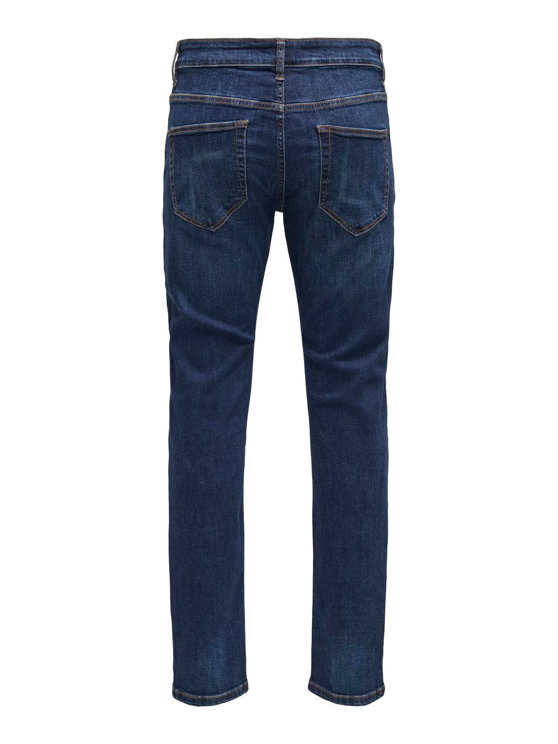 ONSWEFT Mittlere Taille Normal geschnitten Jeans Dark Blue Denim