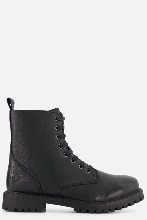 Muyters Veterboots zwart Leer