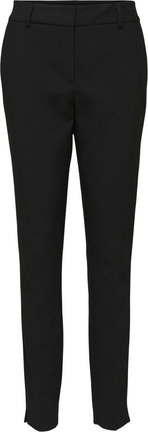 Selected Femme SLFRITA MW SLIM PANT BLACK B NOOS Sort