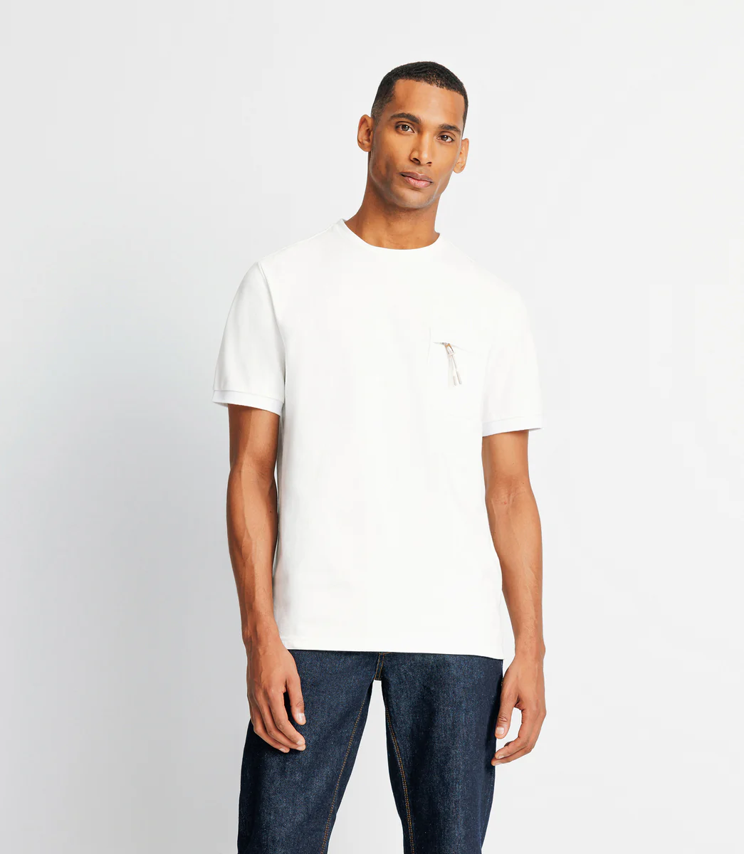 T-shirt avec poche zippée blanc