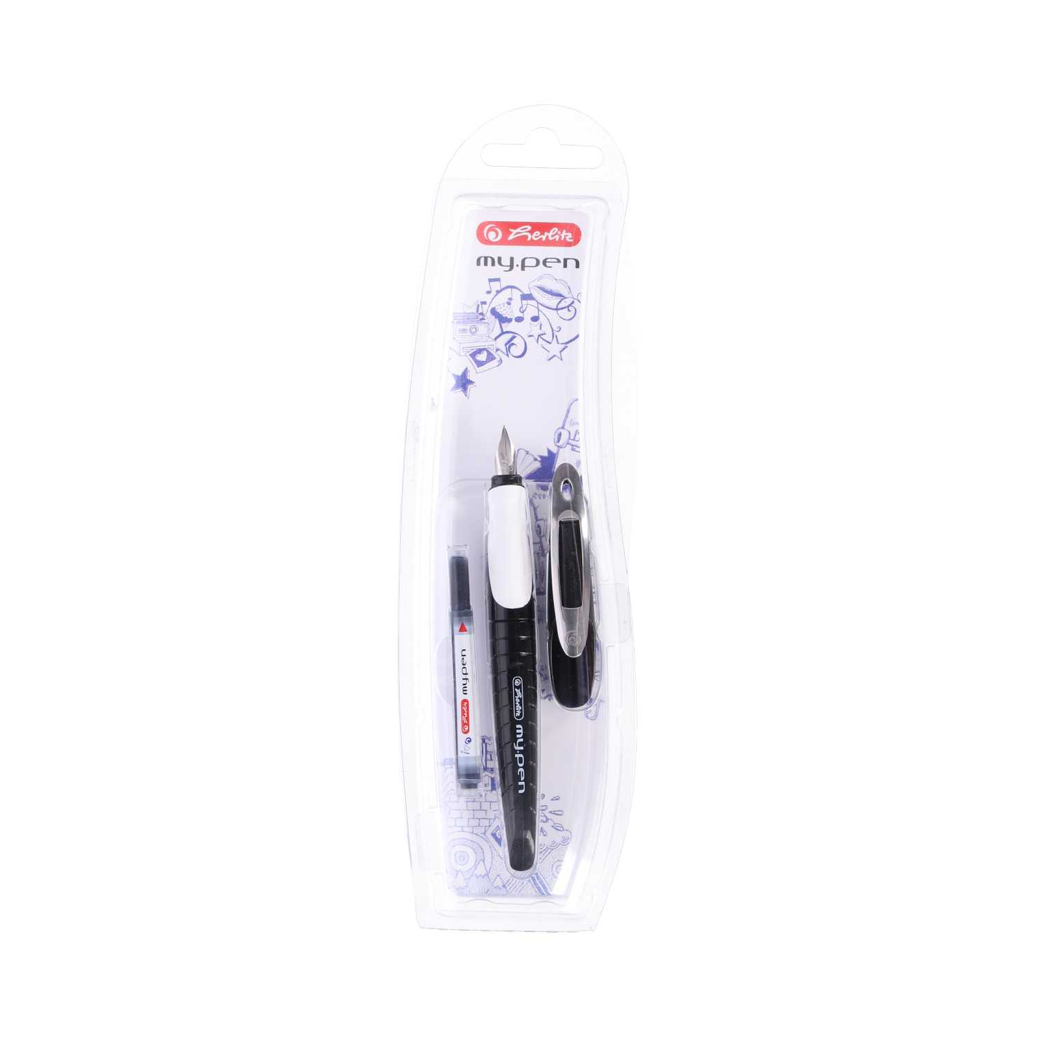 Herlitz Füllhalter my.pen mit M-Feder inkl. Patrone 6fach