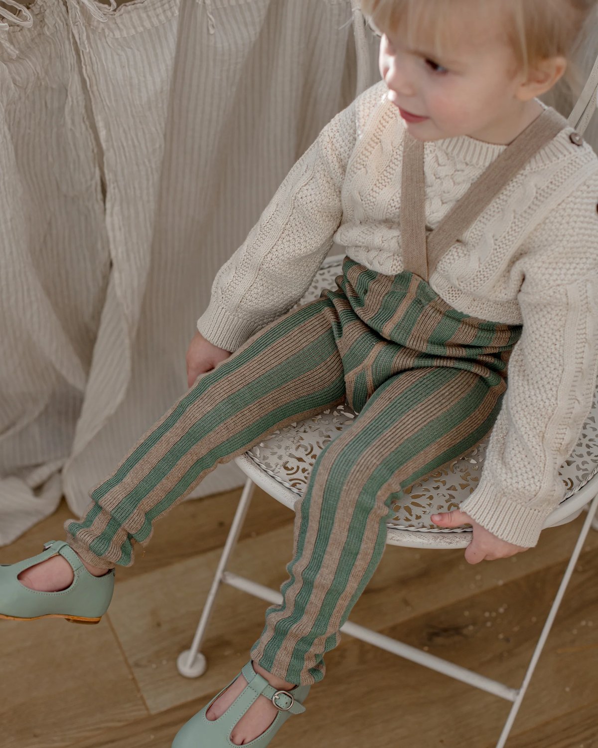 Strømpebukse Rib u/ føtter, m/ seler – Footless Tights