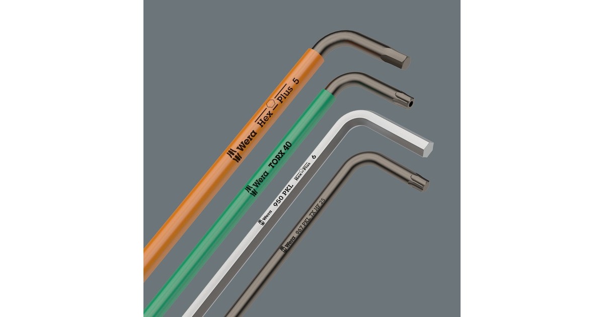 Wera950/9 Hex-Plus 8 Stiftsleutelset  (Chroom, 10‑delig, metrisch, verchroomd)