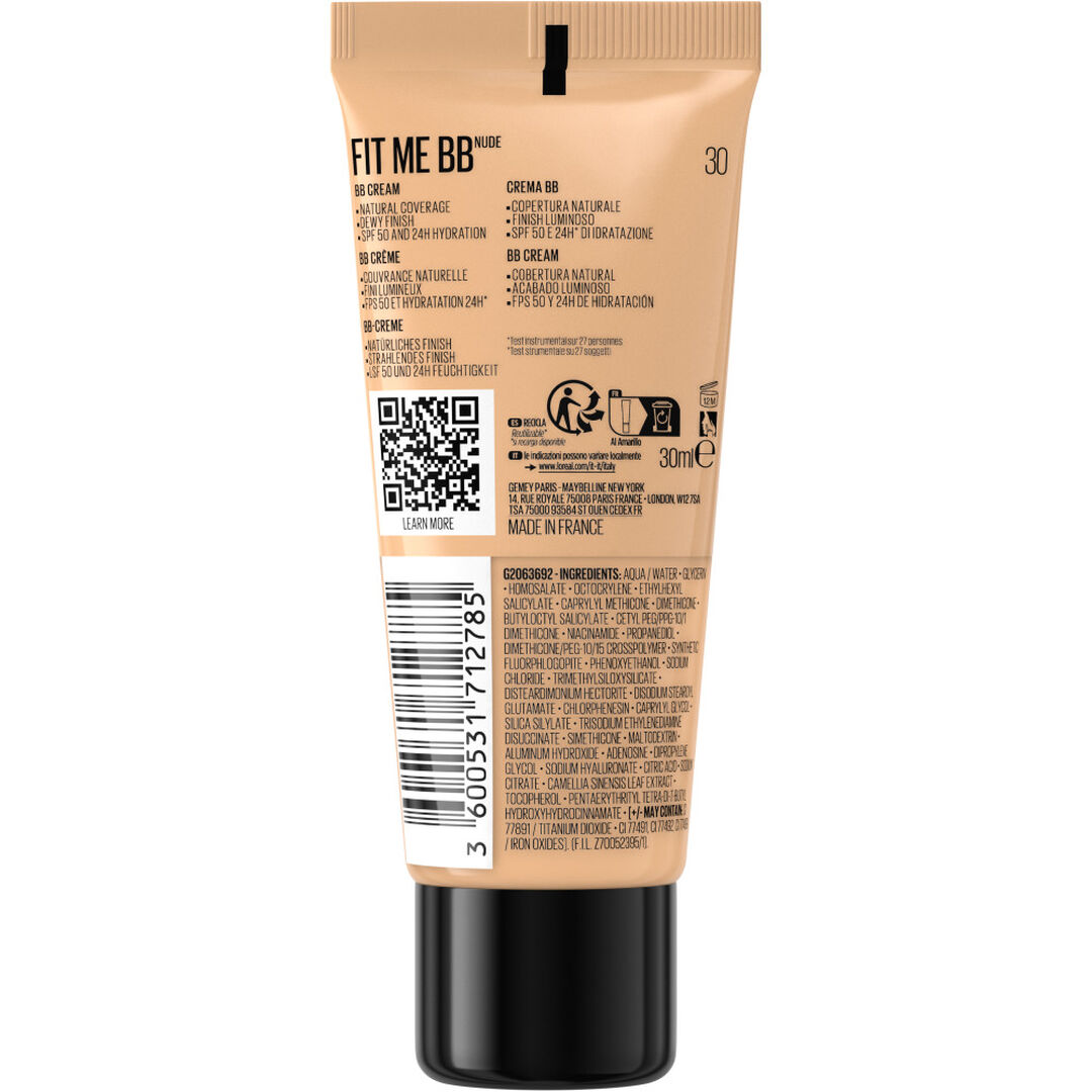 MAYBELLINE  Fit Me BB Nude Cream SPF50