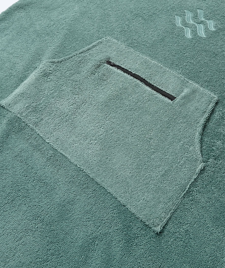 Watery badeponcho til voksne - Bomuld - Forrest Green