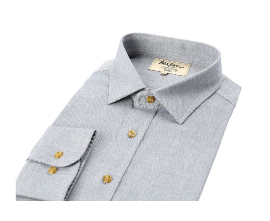 Chemise Oxford coton bleu gris clair - EVRARD