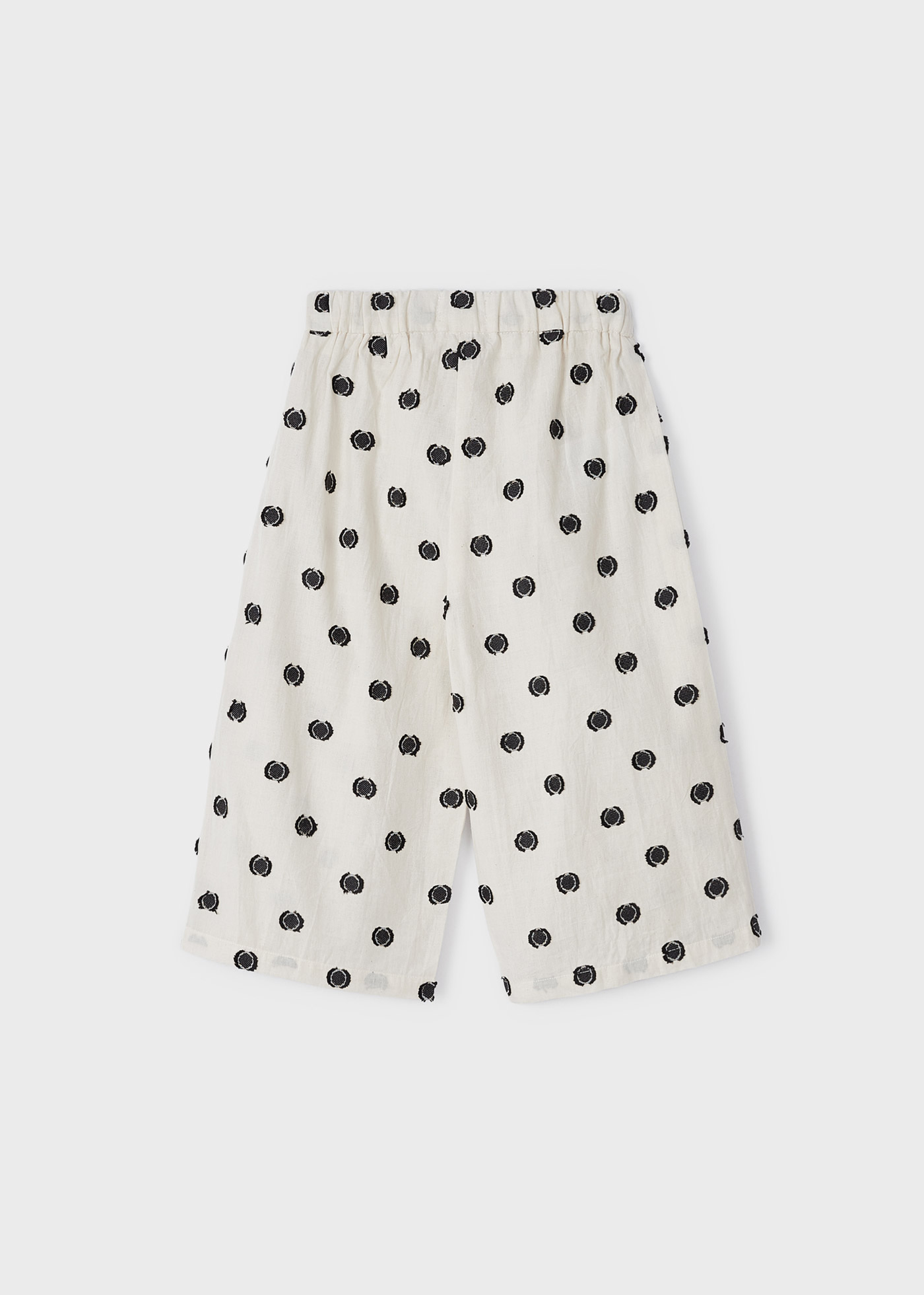 Calças cropped de algodão estampadas para meninas
