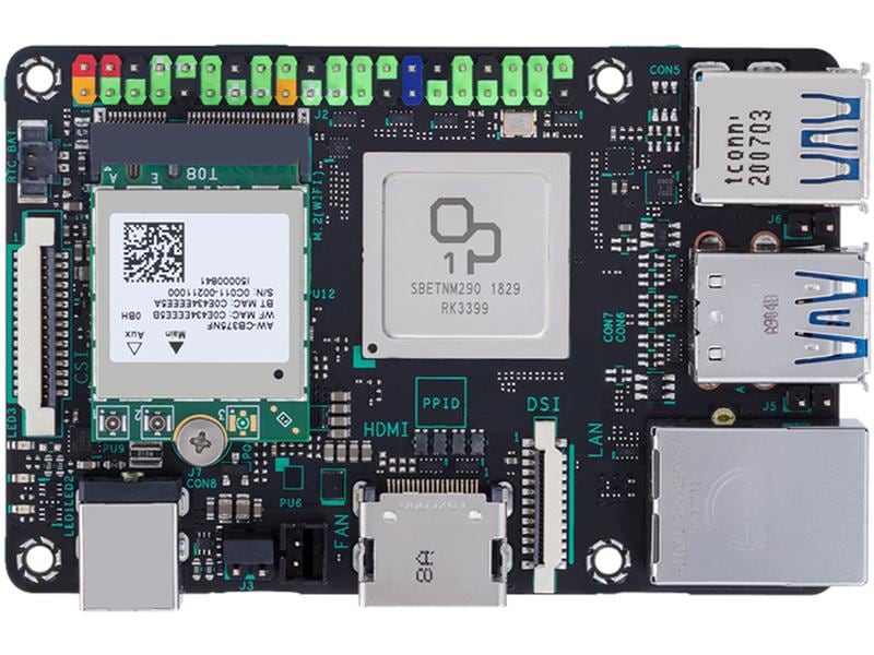 ASUS Entwicklerboard Tinker Board 2S Kompaktes Entwicklerboard mit Quadcore Prozessor und 4 GB Arbeitsspeicher