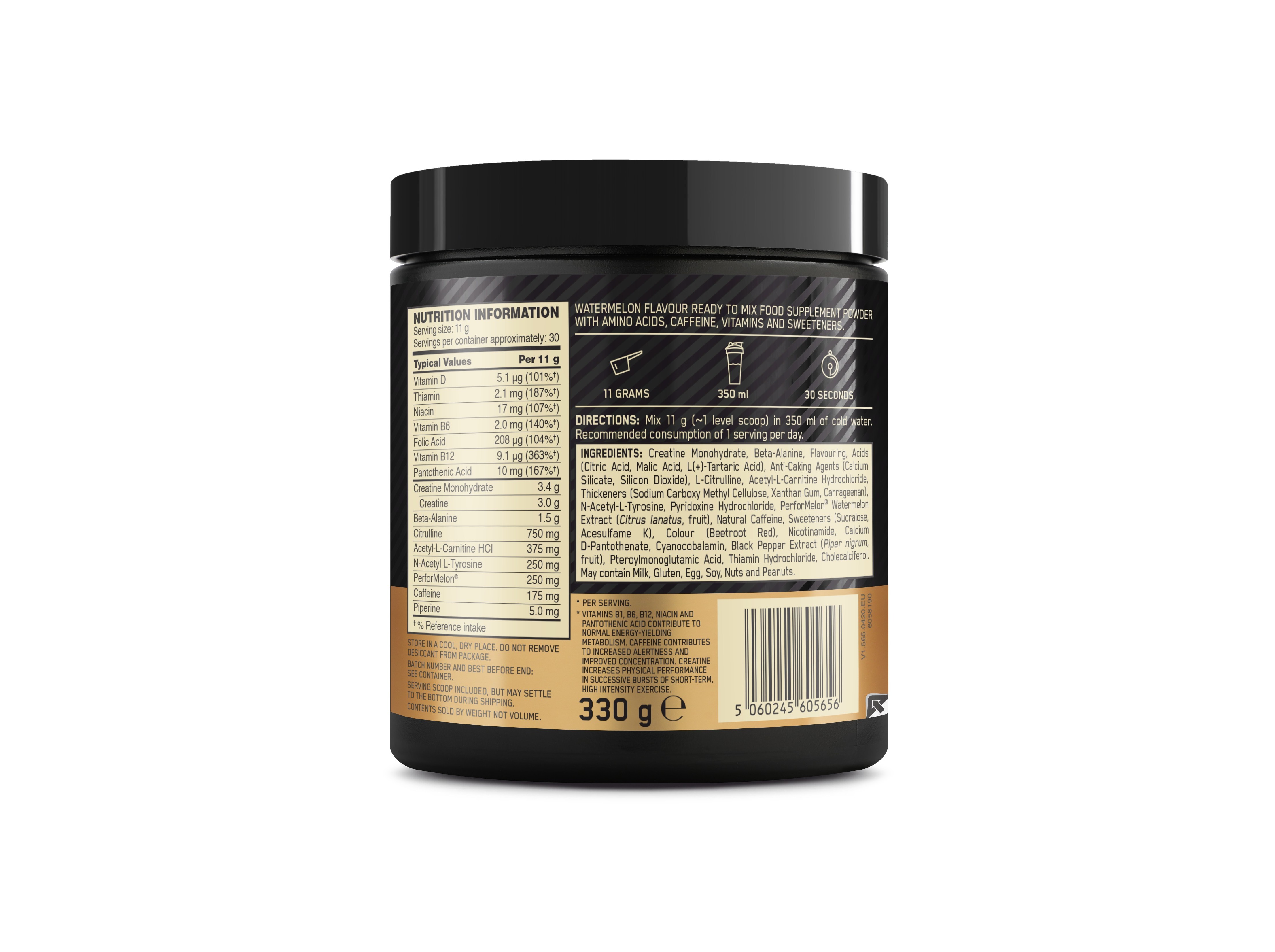 PRE WORKOUT OPTIM NUT MELANCIA 300G