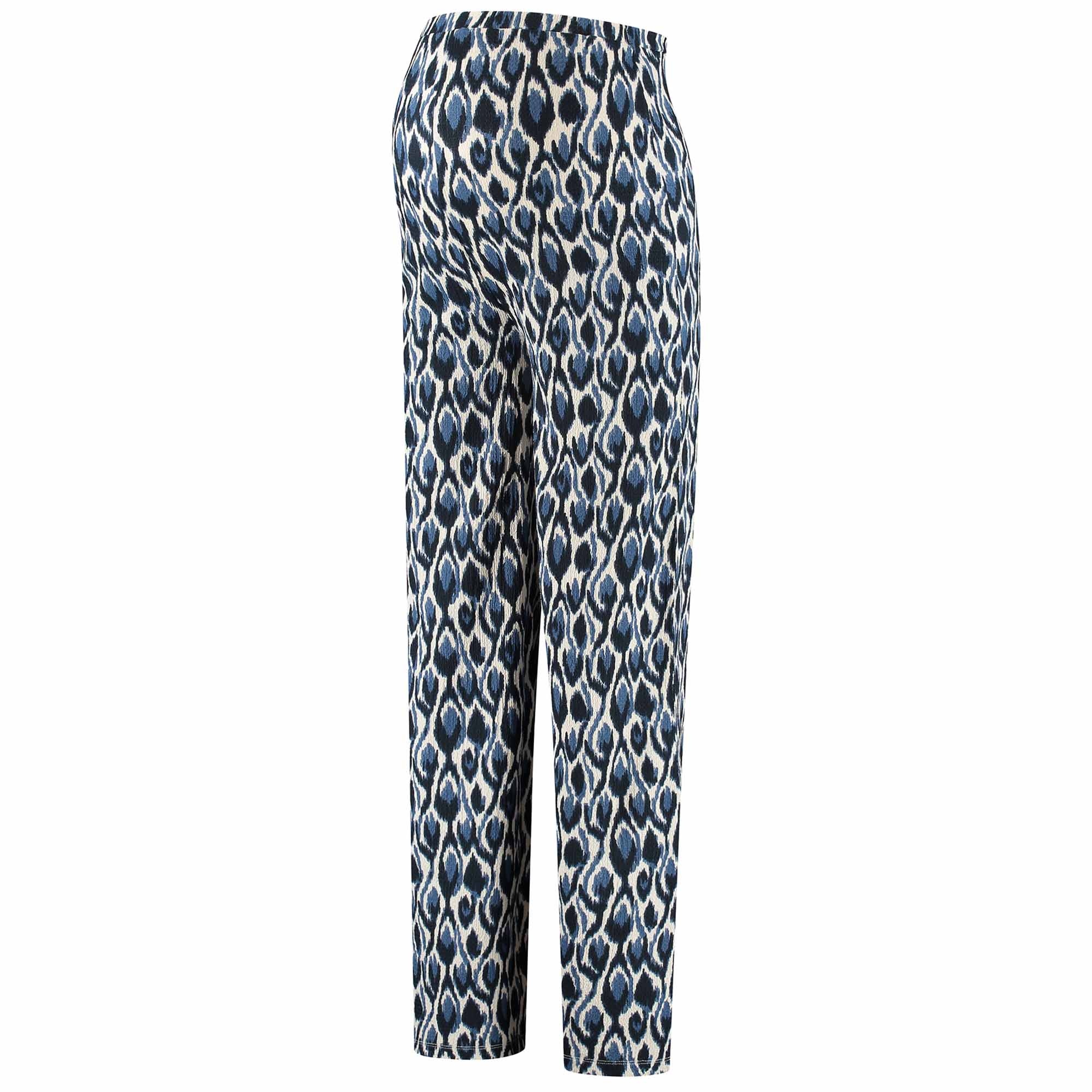 Prénatal zwangerschapsbroek lang all over print blauw