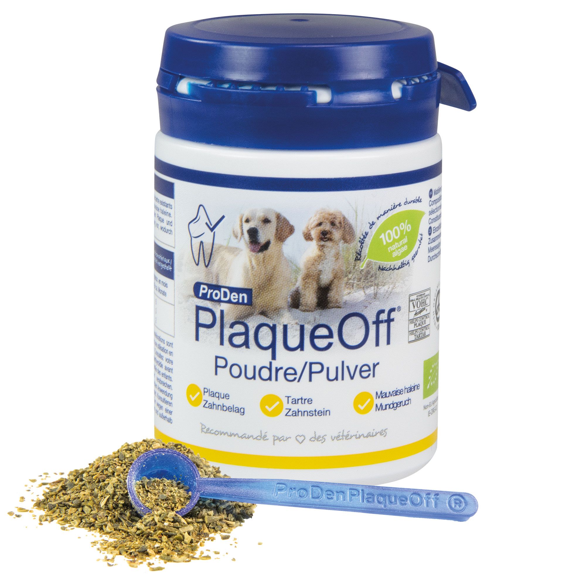 PlaqueOff®-Pulver - zur Vorbeugung und Beseitigung von schlechtem Atem und Zahnstein