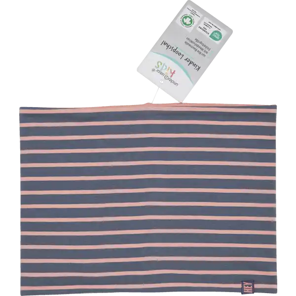 Jersey Loopschal Ringel pink / navy GOTS