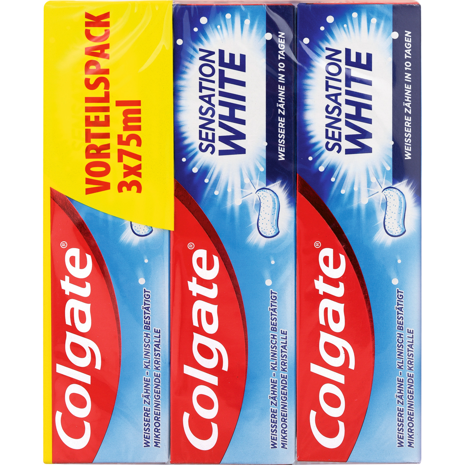 Colgate Zahnpasta Sensation White 3 x 75 ml
