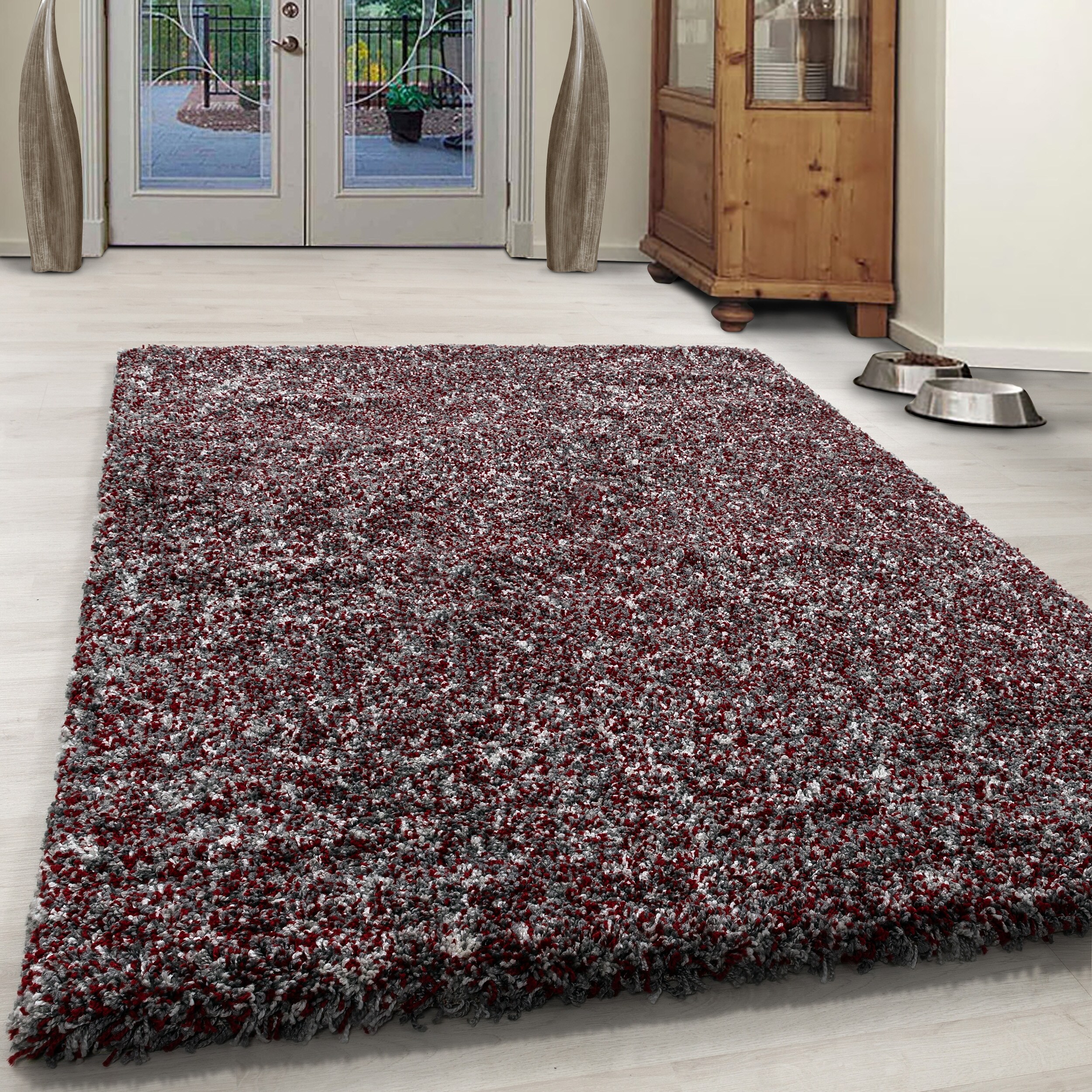 Modern Hochflor Teppich Flauschiger Langflor Teppich, Shaggy Flokati, Rechteckig