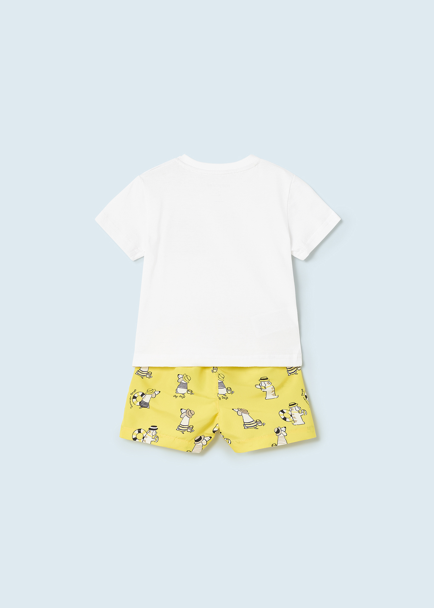 Conjunto de duas peças com camiseta e maiô para bebê