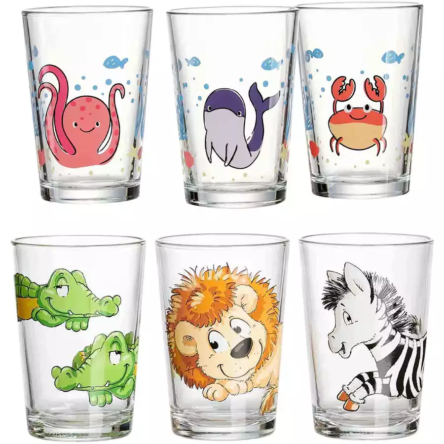 Ritzenhoff & Breker GmbH & Co. KG Kindergläser Meeres- und Zootiere 205 ml 6er Set bunt