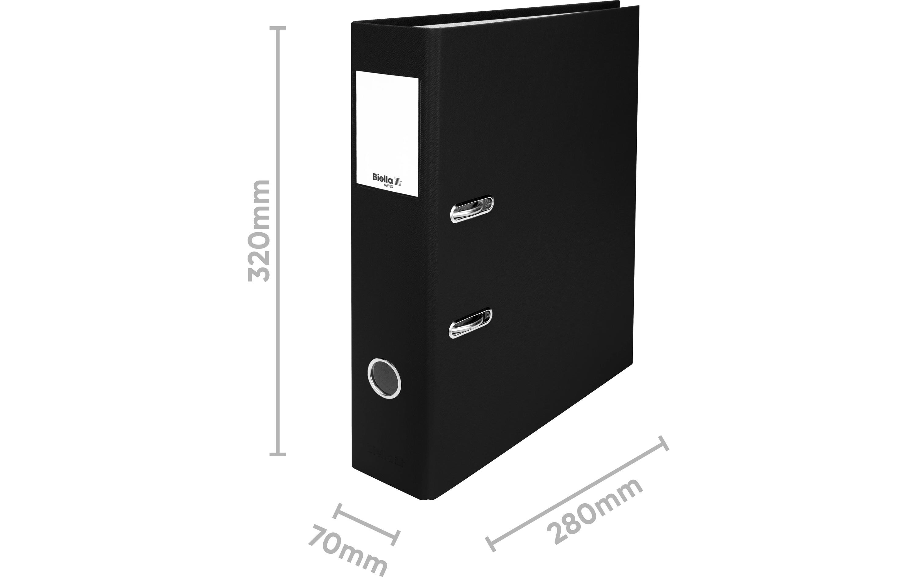 Ordner Plasticolor A4 7 cm, SchwarzOrdner mit Strong-Mechanik