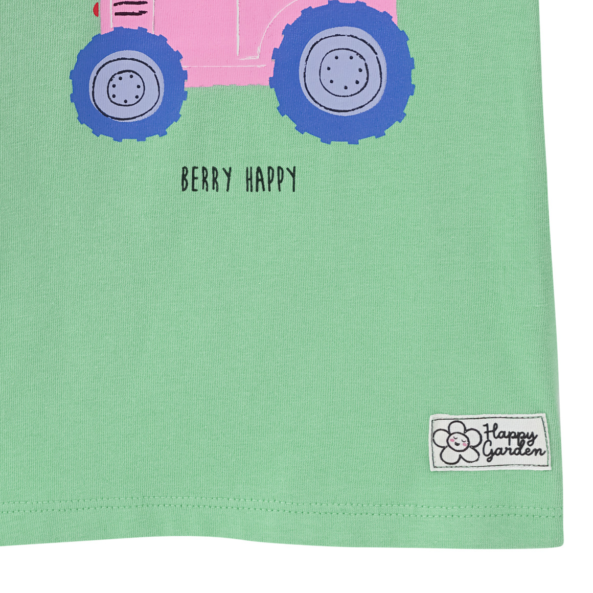 Topomini Baby T-Shirt mit Bauernhof-Print hellgrün