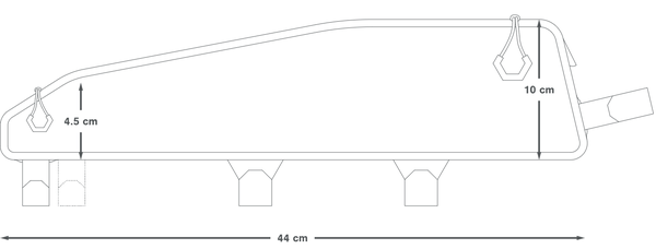 RACING LONG TOP TUBE PACK 2L Oberrohrtasche  black  2L