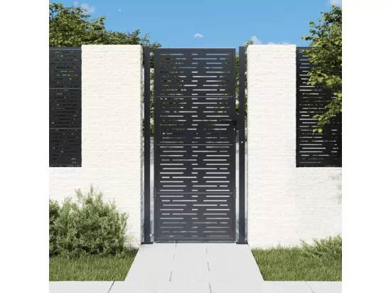 Portail de jardin anthracite 105x180 cm conception de carré