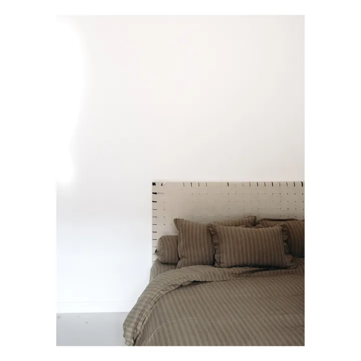 Le Monde Sauvage Housse de couette Sandhills en lin | Marron