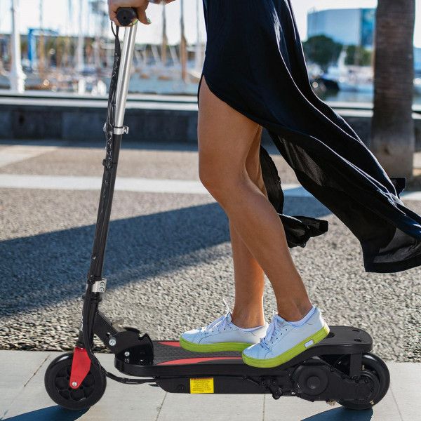 HomCom Trotinete Scooter Dobrável Altura Ajustável e Freios 75x36x82-93 cm Preto - AA1-077BK