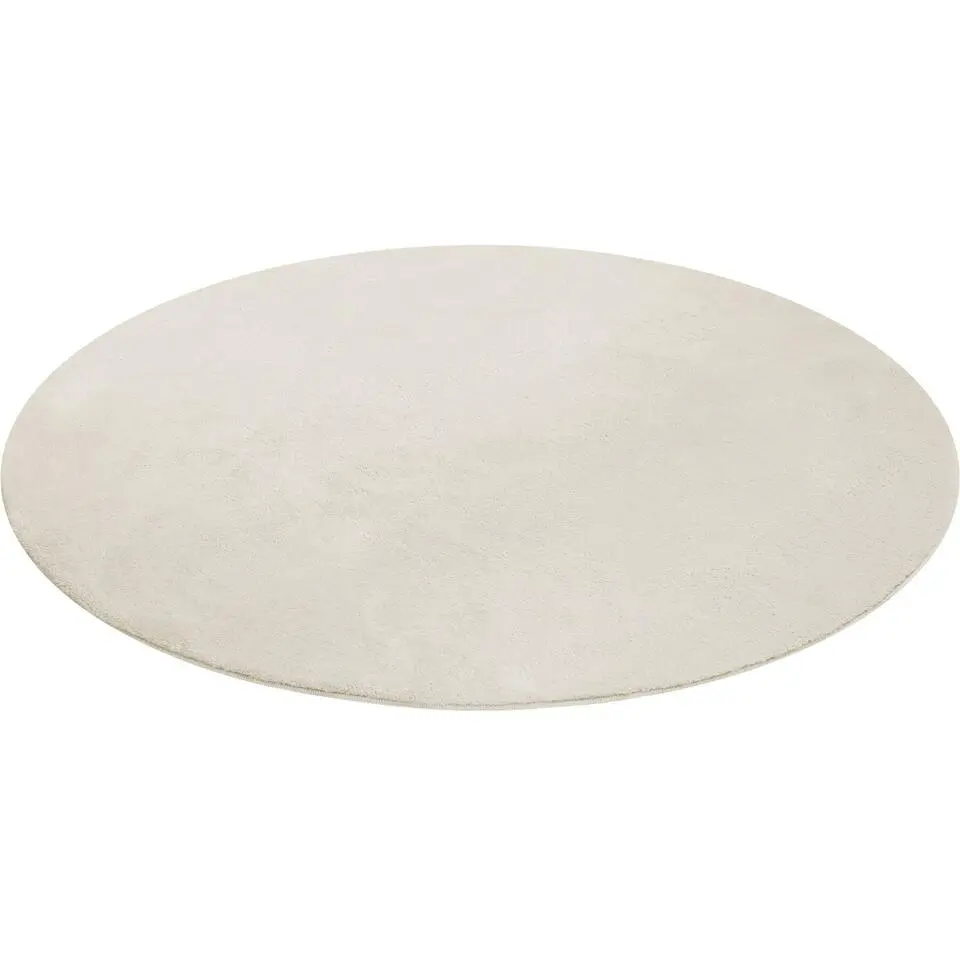 tectake® Kortpolig vloerkleed Soft Zone Ø 120 cm - Crème