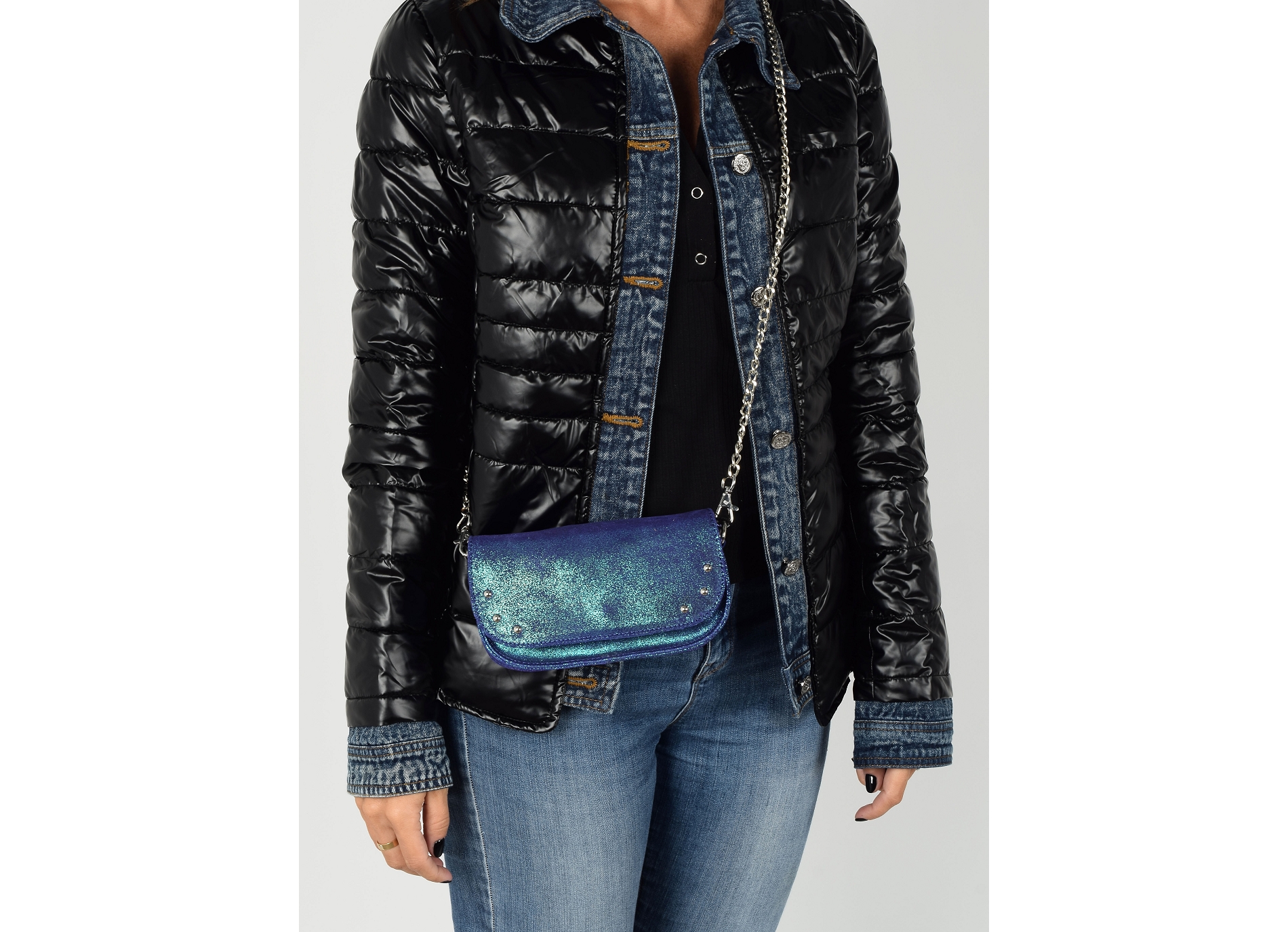 Pochette bandouliere alice he899 bleu multicolore