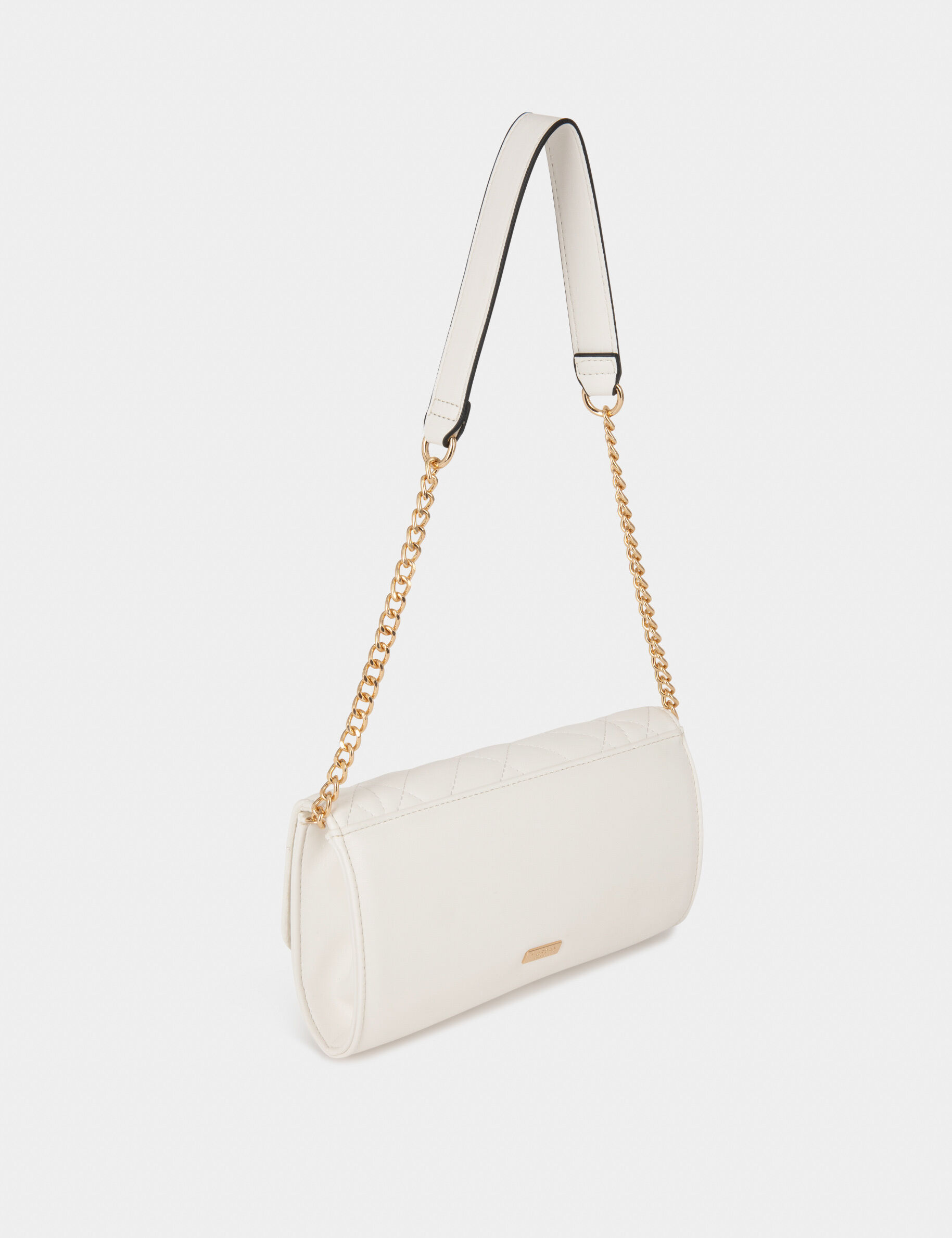 Sac pochette aspect matelassé blanc femme - blanc