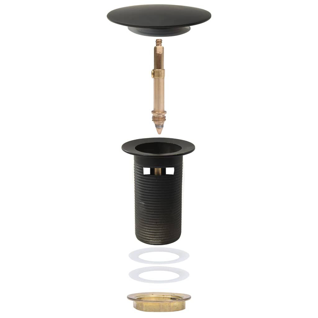vidaXL Klik-Klak overloopstopper, zwart, 6,4x6,4x9,1 cm