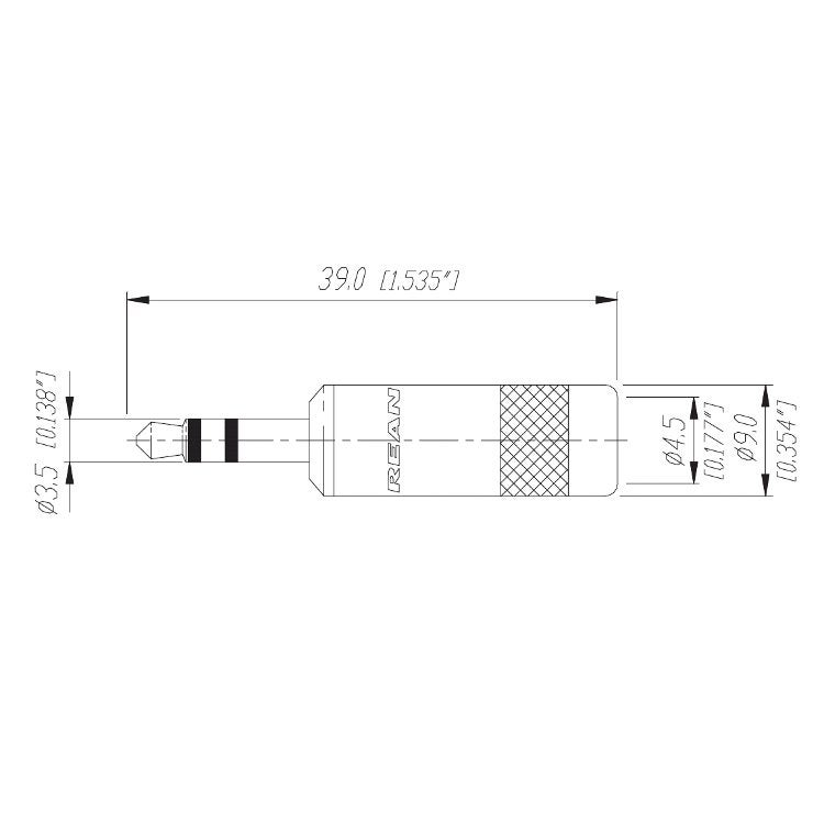 REAN NYS231 jack male 3.5mm stereo plug